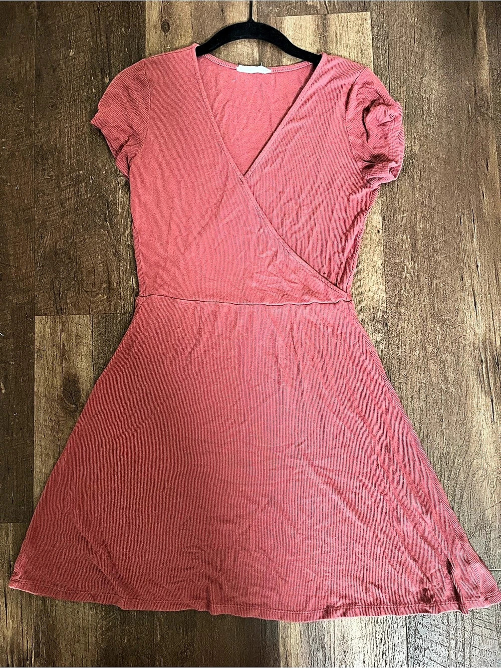 Wrap Mini Dress Pink Medium